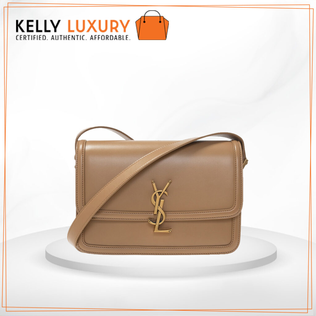 YSL Loulou Medium Shoulder Bag - Natural Tan Color - 100% Authentic